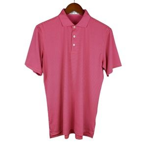 Holderness & Bourne The Perkins Polo Shirt Malibu Amaretto Pink Stripe Men’s M